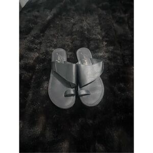 Free People Womens Sant Antoni Slide Sandals black  Sz 37